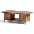 Salontafel van hout met opbergruimte en afmetingen 120 x 60 x 45cm