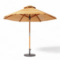 Parasol van bamboe met een diameter van 200 cm en een hoogte van 250 cm